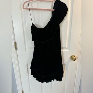 Joie one shoulder velvet dress